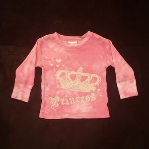 Koala Kids Infant Princess Long Sleeve Pink Shirt